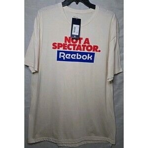 Reebok Logo Graphic T-Shirt Not A Spectator Short Sleeve Mens Size Large NWT